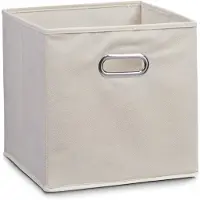 Zeller Set van 3x stuks beige opbergmandjes kinderkamer 28 x 28 cm - Opbergmanden