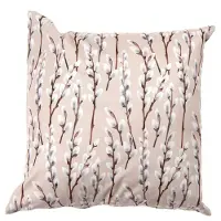 Clayre & Eef Kussenhoes 45x45 cm Beige Bruin Polyester Vierkant Katjestakken Sierkussenhoes Beige Sierkussenhoes
