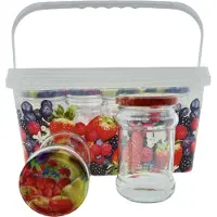 Benza 7 stuks Confituur - Jampot - inmaakpotjes - Weckglas - 315 ml - In Emmer