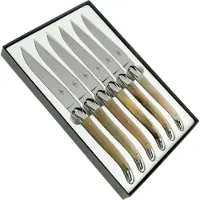 Laguiole , T62MINB, punthoorn steakmessenset
