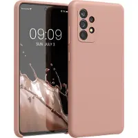 Kwmobile telefoonhoesje geschikt voor Samsung Galaxy A52 / A52 5G / A52s 5G - Hoesje met siliconen coating - Smartphone case in terracotta