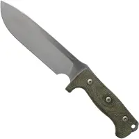 Lionsteel M7 CVG Satin, Green Canvas Micarta vaststaand mes, Molletta design