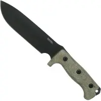 Lionsteel M7B CVG Black, Green Canvas Micarta vaststaand mes, Molletta design