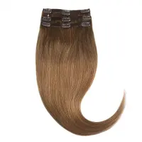 Rapunzel of sweden Classic Clip-ins Straight / Light Volume / 3 pieces Natural Brown ColorMelt C2.2/5.1 50 cm Hair extensions 57 g