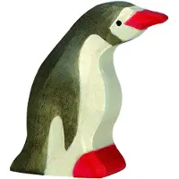 Holztiger Houten figuur - Pinguïn klein met hoofd naar voren