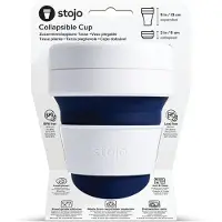 Stojo Pocket Cup 355ml uitgebreide verpakking opvouwbare beker Kleur: blauw/wit