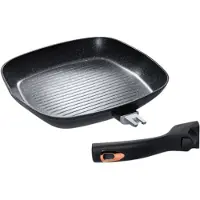 Capida GRILL FRYER 28CM Zwart ROSE BH-1953, Pan + steelpan, Zwart