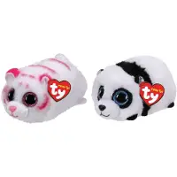 TY - Knuffel - Teeny Ty's - Tabor Tiger & Bamboo Panda