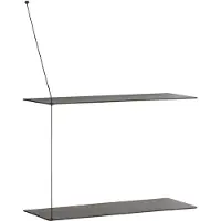 Woud Stedge plank 60 cm Zwartgeschilderd essenhout