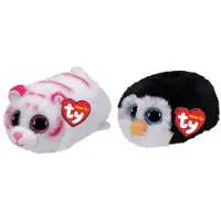 TY - Knuffel - Teeny Ty's - Tabor Tiger & Waddles Penguin