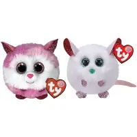 TY - Knuffel - Teeny Puffies - Princess Husky & Christmas Mouse