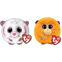 TY - Knuffel - Teeny Puffies - Tabor Tiger & Coconut Monkey