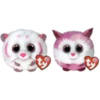 TY - Knuffel - Teeny Puffies - Tabor Tiger & Princess Husky