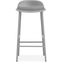 Normann Copenhagen Form barkruk metalen poten 75 cm grijs