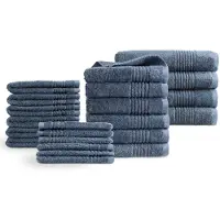 PHLOX Handdoeken 22 delig set supreme oeko-tex made in green 600 g/m2 zacht