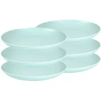 Forte Plastics Set van 6x stuks rond kunststof borden groen 25 cm - Dinerborden