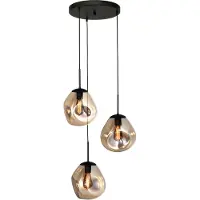 Masterlight Pendel hanglamp Lava 3x smoke glas