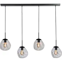 Masterlight Hanglamp Lava 4x goud glas Ø 22,5cm