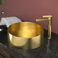 Saniclear Vazano waskom 40cm mat goud