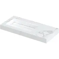 Ink Pitch Meubelwastafel 100x45cm Keramische Slab - Links - Zonder Kraangat - Statuario Glans - 8718835131876 - Rechthoekig - Wastafels,