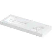 Ink Pitch Meubelwastafel 120x45cm Keramische Slab - Links - Zonder Kraangat - Statuario Glans - 8718835135423 - Rechthoekig - Wastafels,