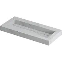 Ink Pitch Meubelwastafel 100x45cm Keramische Slab - Centraal - Zonder Kraangat - Calacatta Mat - 8718835129613 - Rechthoekig - Wastafels,