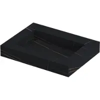 Ink Pitch Meubelwastafel 60x45cm Keramische Slab - Zonder Kraangat - Lauren Black Mat - 8718835129477 - Rechthoekig - Wastafels, Meubelwastafels