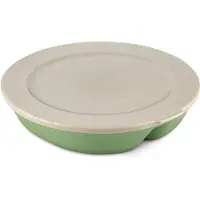 Koziol Bord met compartiment en deksel, 1.5 L, Organic, Blad Groen - Koziol | Connect Separee