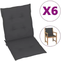 vidaXL Tuinstoel kussens Antraciet 100 x 50 x 3 cm