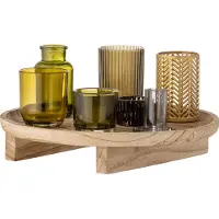 Bloomingville Sanga Dienblad met Votief, Natuur, Glas