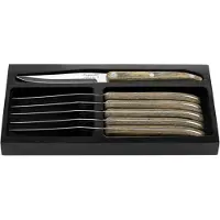 Laguiole Steakmes Innovation Line Grijs Pakka (6-Delig)