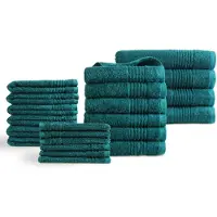 PHLOX Handdoeken 22 delig set supreme oeko-tex made in green 600 g/m2 zacht