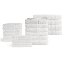 PHLOX Handdoeken 22 delig set supreme oeko-tex made in green 600 g/m2 zacht
