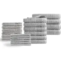 PHLOX Handdoeken 22 delig set supreme oeko-tex made in green 600 g/m2 zacht