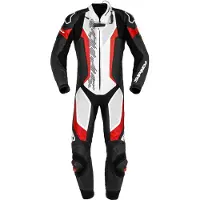 Spidi Laser Pro, lederen pak 1st. geperforeerd ,zwart/witte/rood ,54