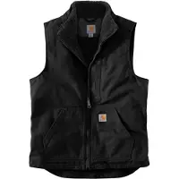 Carhartt 104277 Vest Washed Duck Sherpa-lined Mock-neck | Maat: M