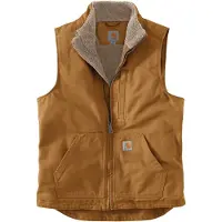 Carhartt 104277 Vest Washed Duck Sherpa-lined Mock-neck | Maat: 2XL