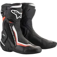 Alpinestars SMX Plus V2, Laarzen ,zwart/witte/neon rood ,44 EU