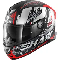 Shark Skwal 2 Noxxys Mat Zwart Rood Zilver KRS Integraalhelm Maat XS