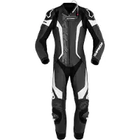 Spidi Laser Pro, lederen pak 1st. geperforeerd ,Zwart/Wit ,46