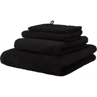 Aquanova Washandje London Zwart (set van 6)
