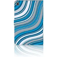 B2Ctelecom Lenovo Tab M10 Plus 3rd Gen 10.6 inch Tablet Hoes Waves Blue