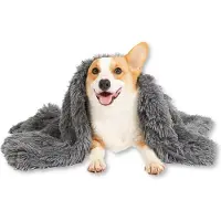 Topmast Fluffy Blanket - Pluche Hondendeken - 100 x 75 CM - Roze - Voor de Auto of Bank - Fleece