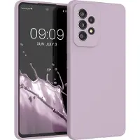 Kwmobile telefoonhoesje geschikt voor Samsung Galaxy A53 5G - Hoesje met siliconen coating - Smartphone case in licht oudroze