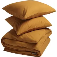 Yumeko Dekbedovertrek set Percal Katoen 260x220 Geel - Eco, Bio & Fairtrade