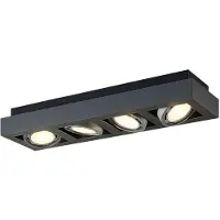 Arcchio Plafondlamp , Ronka, dimbare, Grijs, Woonkamer, Metaal, Modern
