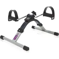 MORETTI Stoelfiets Opvouwbaar - Pedaaltrainer met Display - Bewegingstrainer - Zittend Fietsen - Zilver Zwart