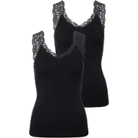 Pieces singlet PCBARBERA (set van 2) zwart Dames