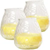 COSY&TRENDY Citronella lowboy tafelkaars - 3x - 10 cm - 40 branduren - citrusgeur