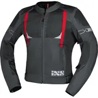 IXS Trigonis-Air Grijs Rood Textiele Motorjas Maat 2XL